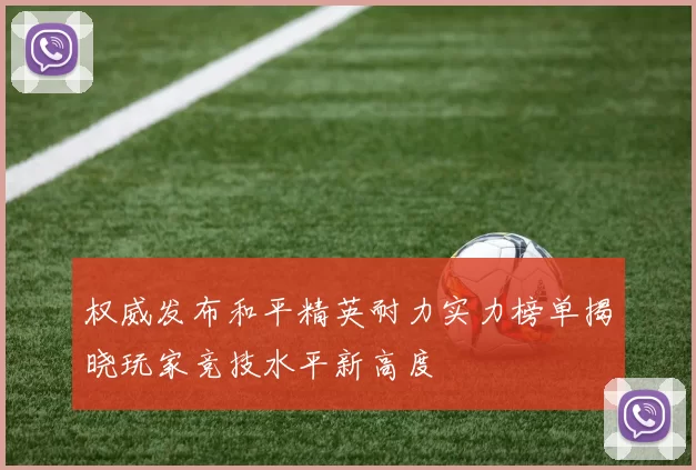 权威发布和平精英耐力实力榜单揭晓玩家竞技水平新高度